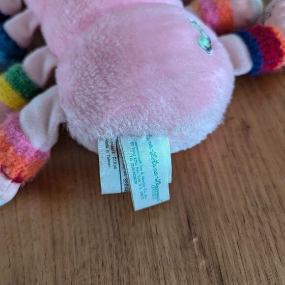 Vintage 1984 Lots-a-Lots-a-Leggggggs Plush Caterpillar Toy Pink Rainbow 20 Legs - Picture 7 of 9